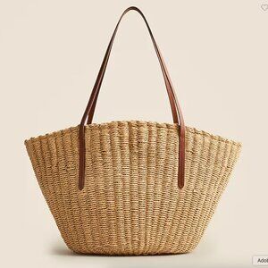 Como woven straw tote